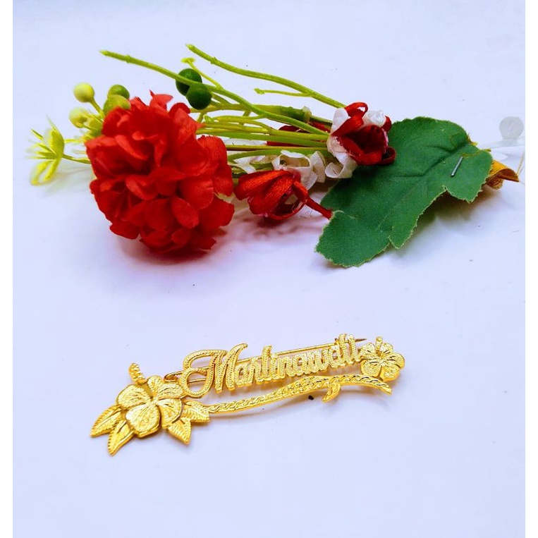 Bros nama Bros nama custom Bros nama lapis emas nama sendiri TERMURAH-A