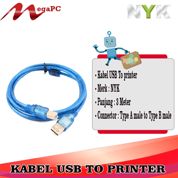 Kabel Printer 3 Meter