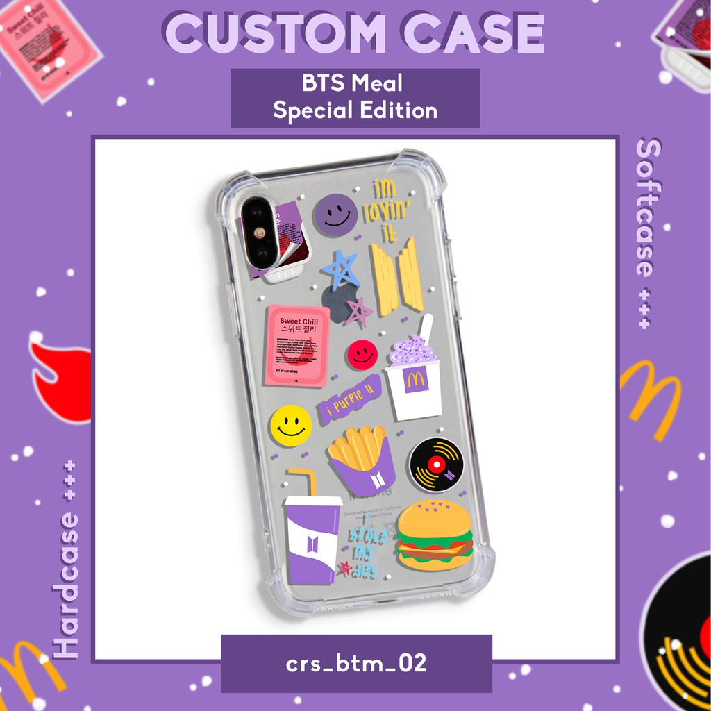 HOT CASE  IPHONE & ANDROID DESIGN THE BTS MEAL x MCD SOFTCASE ALL TIPE HP