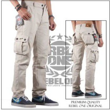 Celana Cargo || Celana saku PDL CREAM