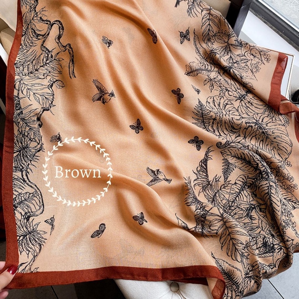 Pashmina Lebar Modern High Quality Import Scarf Korea Halus Lembut Hijab Simple Kerudung Lebar Bagus-2