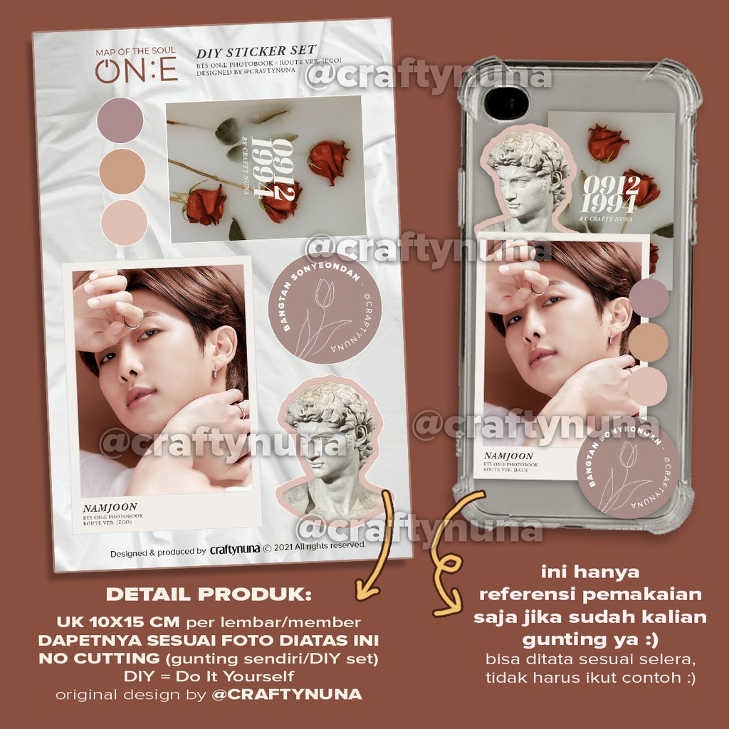 (BT-014) [ROUTE Ver] BTS ON:E Photobook Sticker Set by Crafty Nuna bangtan stiker case hp kpop aesthetic