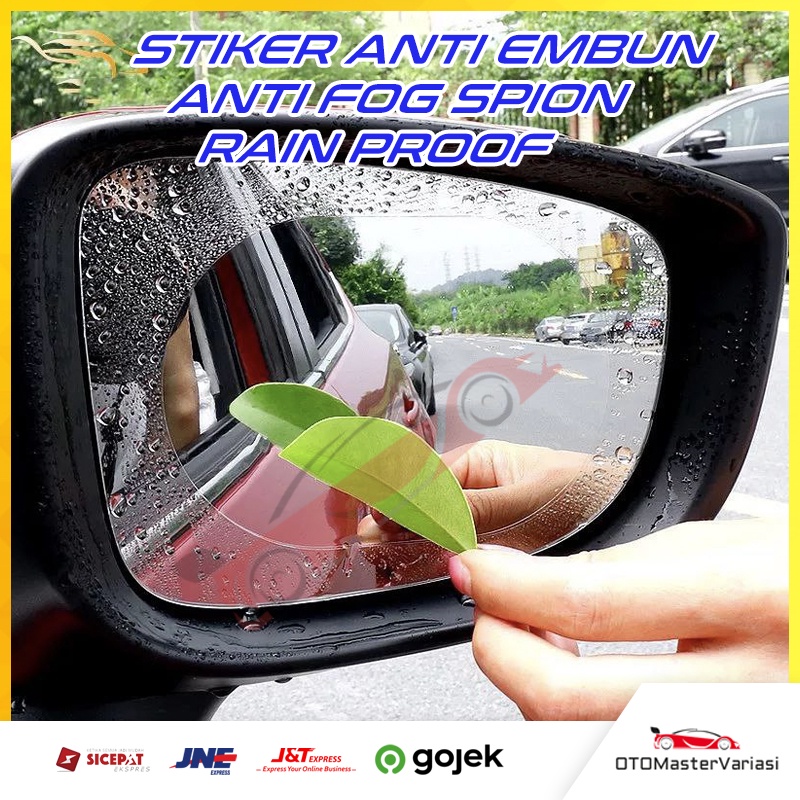 Sticker Stiker Anti Embun dan Air Mobil Anti Fog Anti Hujan Anti Embun Anti Gores Kaca Spion RainProof Film