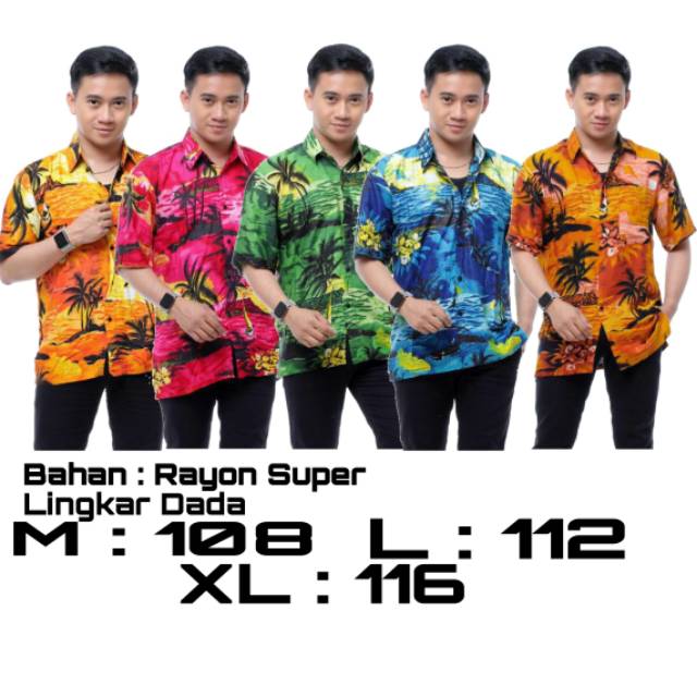 baju pantai bali pria dan wanita surfing Tropical Summer Aloha Hawaii Hits Jaman Now