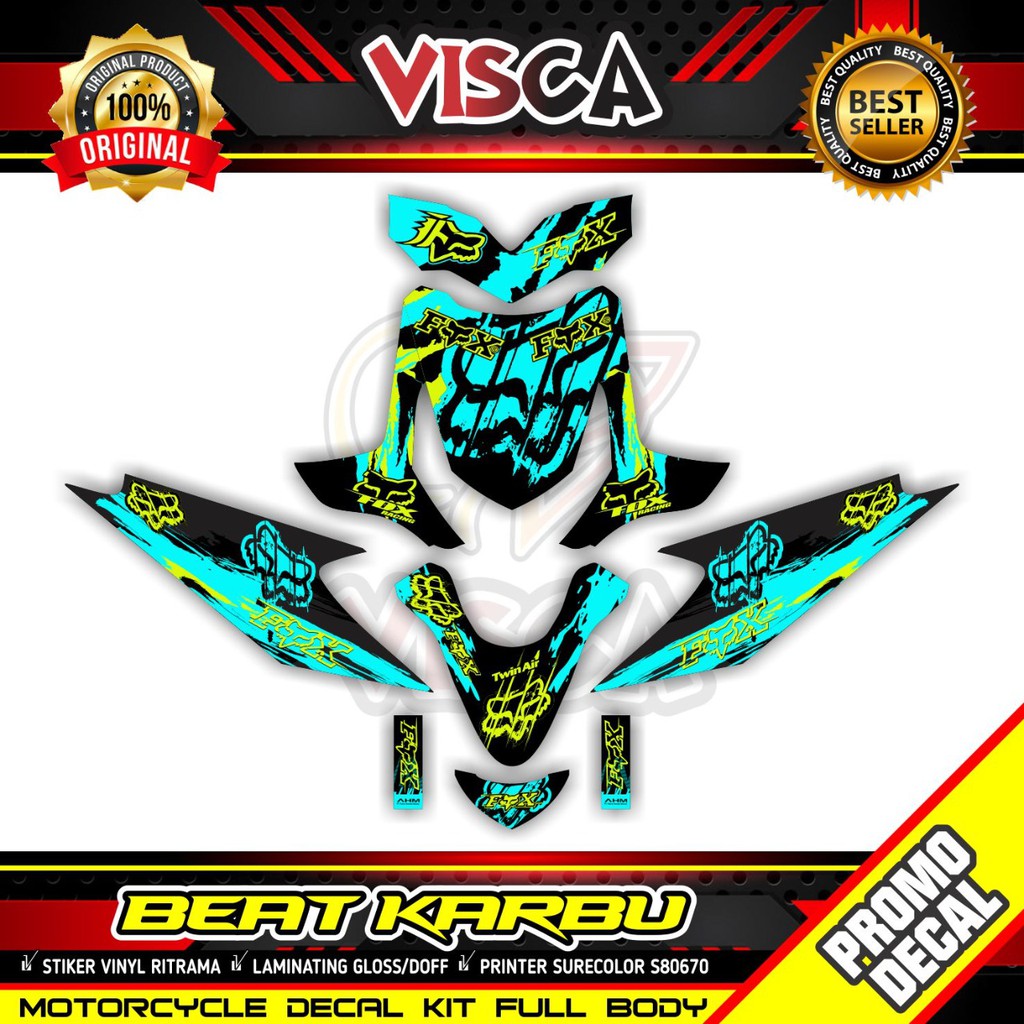 Decal Beat Karbu Decal Beat Full Body Stiker Beat Karbu Full Body Dekal Beat Karbu Striping Beat Kar