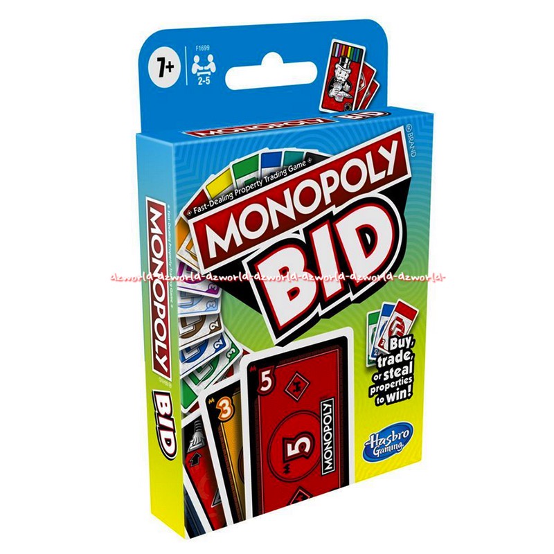 Monopoly Bid Mainan Kartu Monopoli Hasbro Bisa Bermain Bersama Cards Card Playing Play