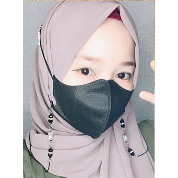 [Crystal] Kalung Masker Rantai KRISTAL CEKO / Strap Masker / Kalung Masker Hijab / Kalung