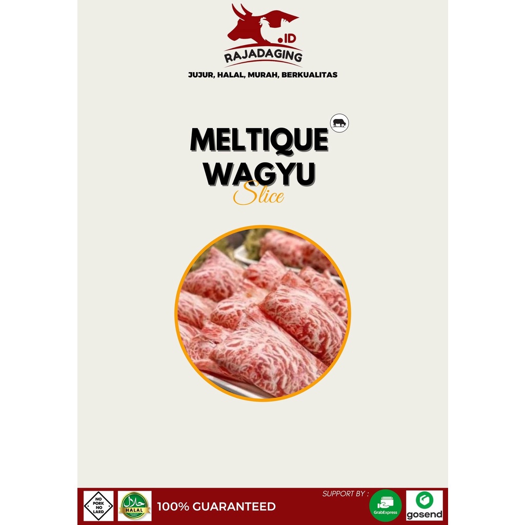 

DAGING SLICE MELIQUE WAGYU / BEEF SAPI SLICE MELTIQUE (250grm-500grm)