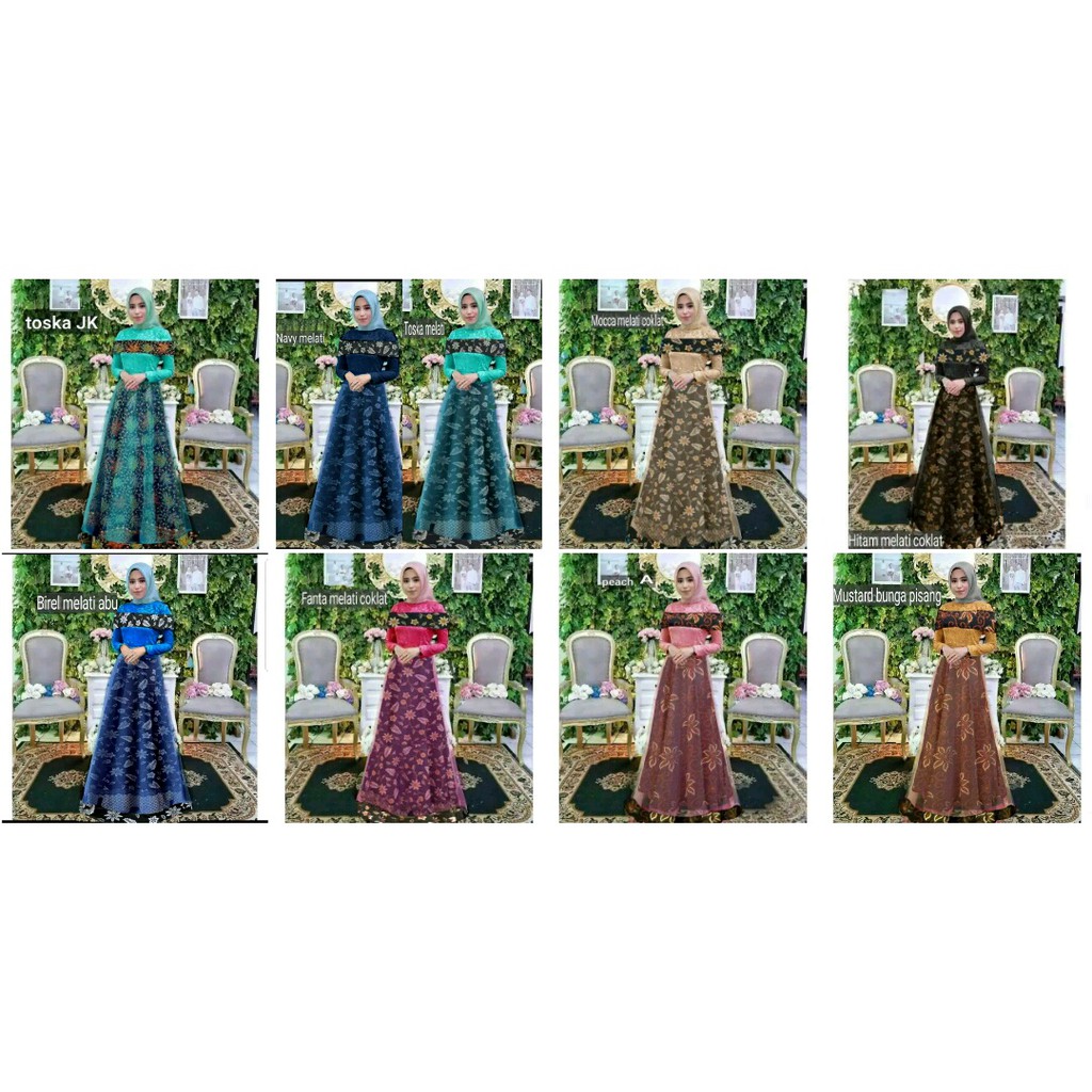 Gamis batik remaja/Maxi dress muslimah/gaun pesta modern/seragam pengajian/kosidahan/longdress batik