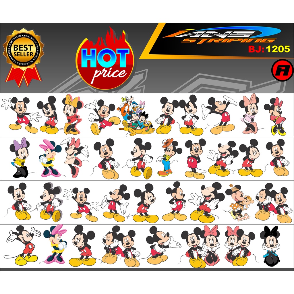 STICKER AESTHETIC MICKEY MOUSE / STICKER LAPTOP HP HELM KULKAS DLL / STIKER HOLOGRAM