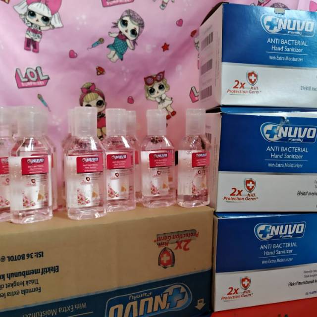 Bismillah Nuvo hand sanitizer,cara ampuh membunuh bakteri pada tangan tanpa ada rasa lengket.