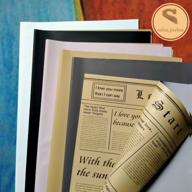 

Kertas Wrapping Buket Bunga Motif Koran