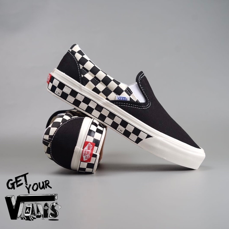 Vans Slip on Sidewall Checkerboard Original 100% Bnib