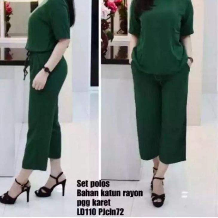 READY LD 120 Set andin polos jumbo/ set mamah rosa ikatan cinta/ Setelan andin bahan rayon /setelan 