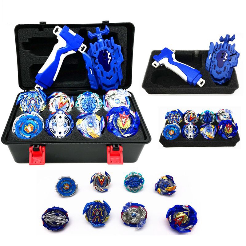 【Spot goods】8pcs Gyro Burst Beyblade Set With Launcher Portable Storage Box Kids Gift Toy