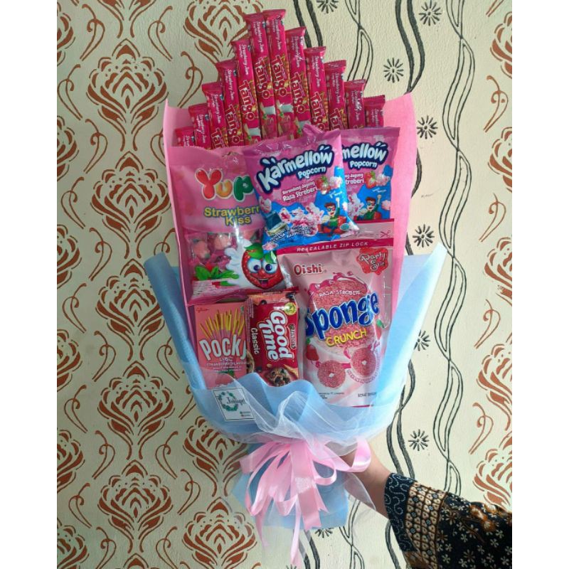 (B) Buket PREMIUM 5/paket/bingkisan Snack Ulang Tahun/Ultah/ Wisuda/Kado/Hadiah/buket snack