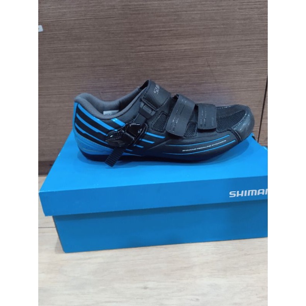 sepatu cleat shimano rp3 black blue size 40 wide new-original