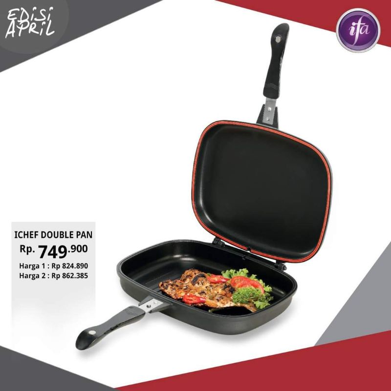 Teflon IFA Double Pan IFA Cookware IChef Teflon Anti Lengket