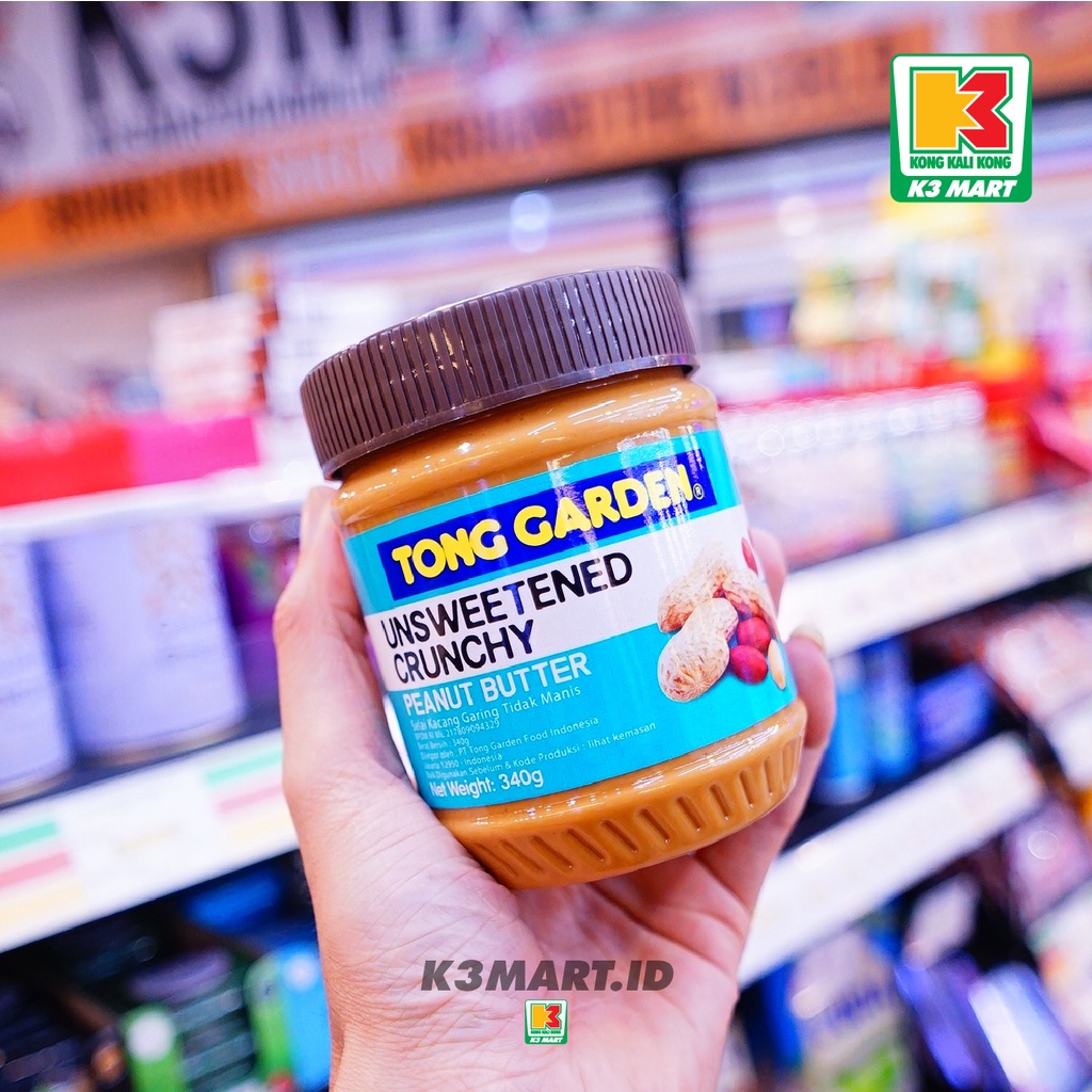 Jual Tong Garden Unsweetened Crunchy Peanut Butter 340Gr Indonesia