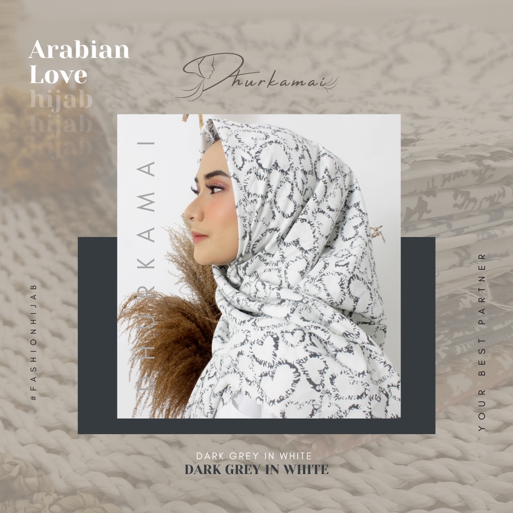 DHURKAMAI HIJAB SEGIEMPAT VOAL ARABIAN LOVE - MOTIF