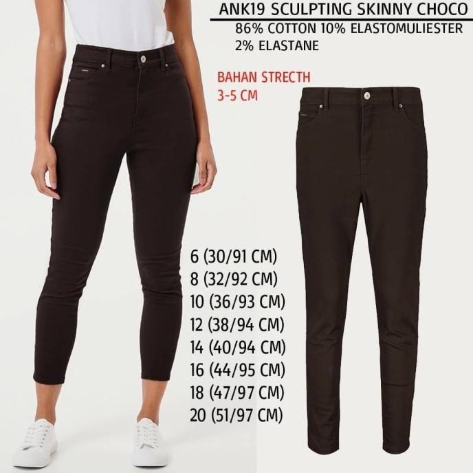 Celana Jeans Skinny Wanita Murah Anko 19 Sculpting Choco
