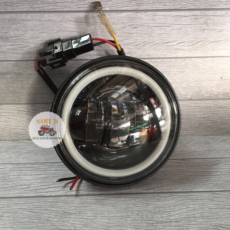 lampu depan reflektor daymaker c70 led hello ring blackbird