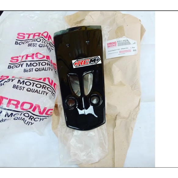 COVER BODI BODY PANEL DADA TENGAH DEPAN DASI DPN FIZR F1ZR FIZ-R MERK STRONG HITAM BLACK