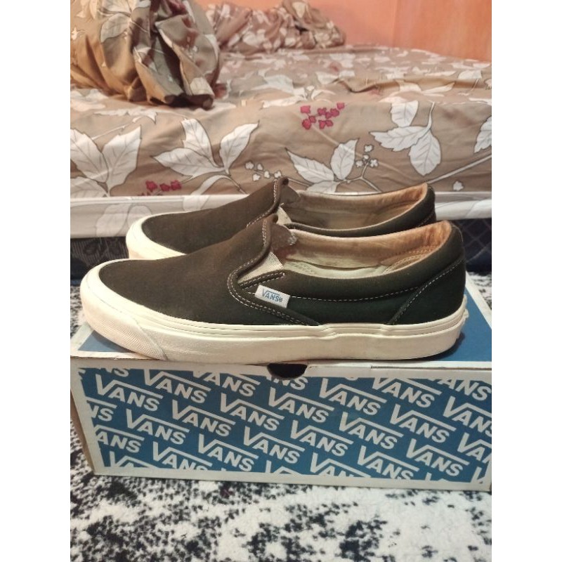 vans vault og slip on black/white