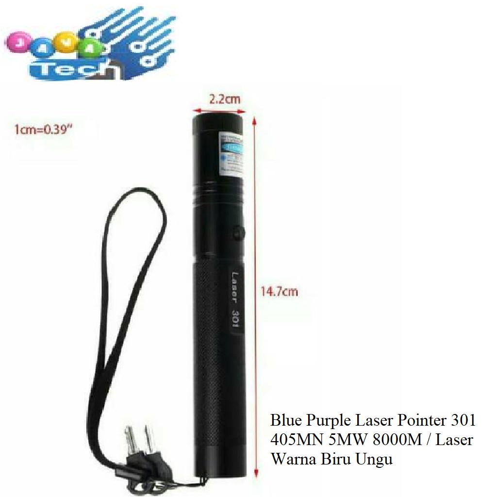 Blue Purple Laser Pointer 301 405MN 5MW 8000M / Laser Warna Biru Ungu