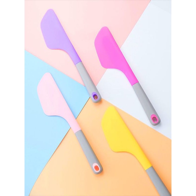 SPATULA SILICONE JUMBO SENDOK PENGADUK ADONAN MAKANAN WARNA WARNI