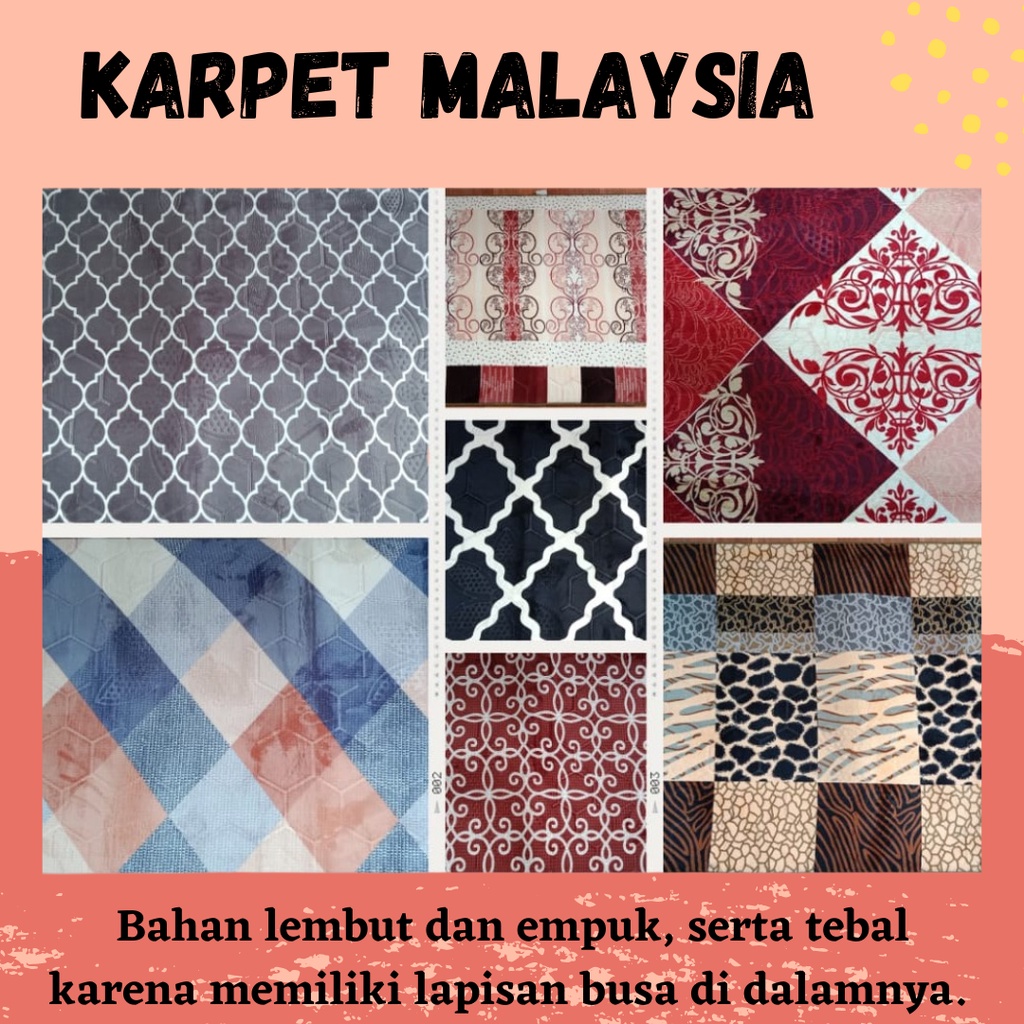 PROMO!!! Karpet Malaysia Ukuran 95x140 cm Minimalis Kualitas Premium / Karpet Jumbo Ukuran 190x220