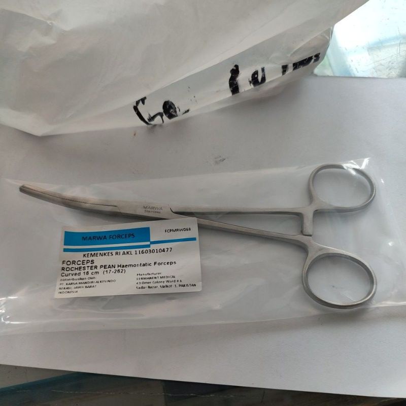 klem pean bengkok 16cm