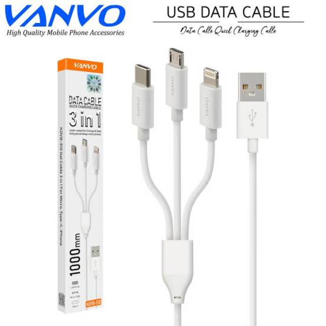 Kabel usb 3 cabang tipe MICRO tipe C tipe IPHON 5 6 7 kabel data cas casan usb cable