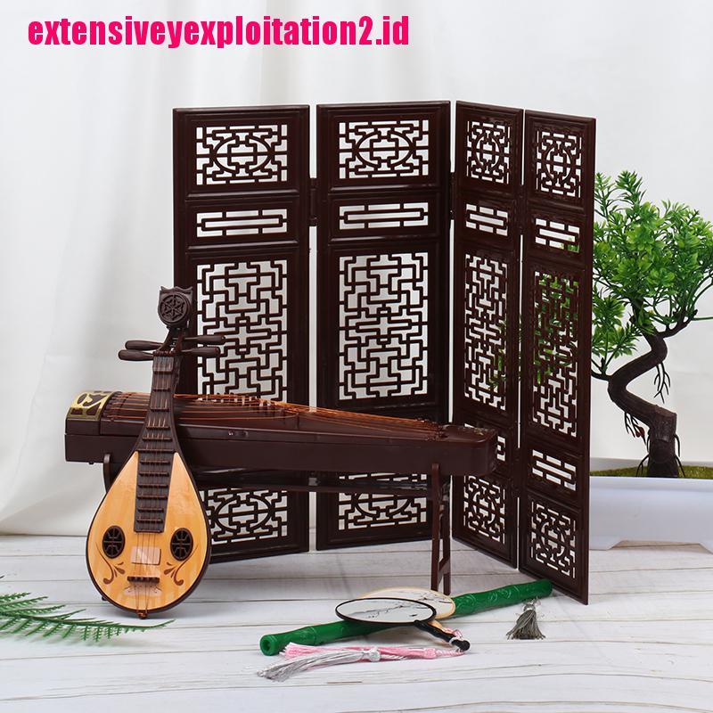 &lt; E2id &amp; &gt; Miniatur Suling Guzheng Fan Life Scene