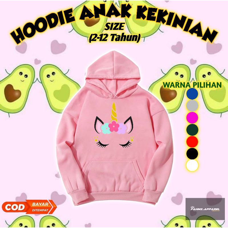 Sweater hoodie anak UNICORN rainbow / jaket unicorn anak murah / sweater kuda poni anak