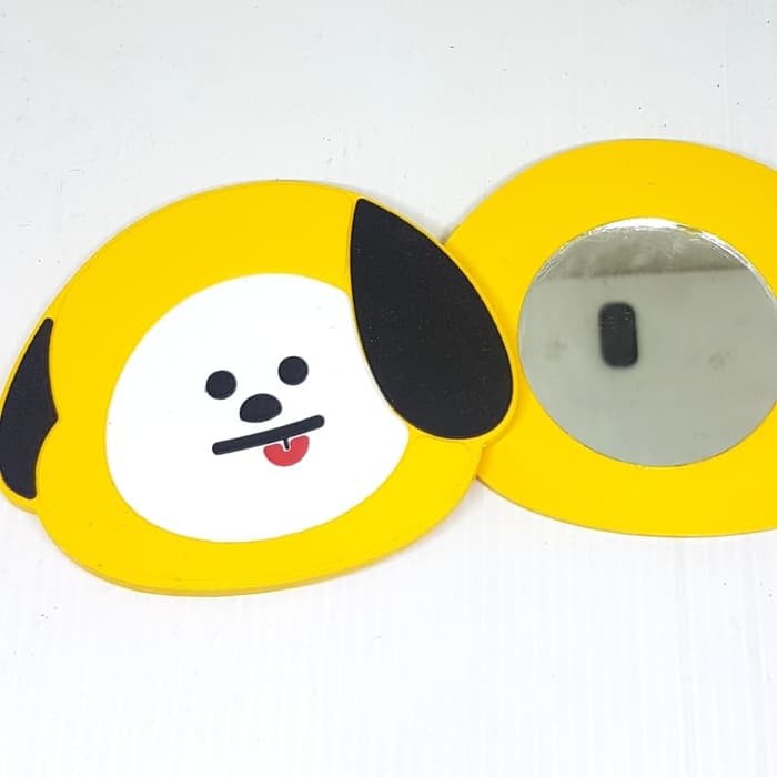 BT21 HAND MIRROR / CERMIN TANGAN BT21COOKY TATA RJ KOYA VAN TATA CHIMMY MANG