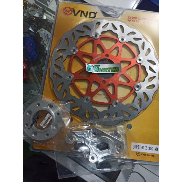 disc piringan cakram VND floating 300mm set piringan adaptor plendes dan breket braket kaliper suzuk