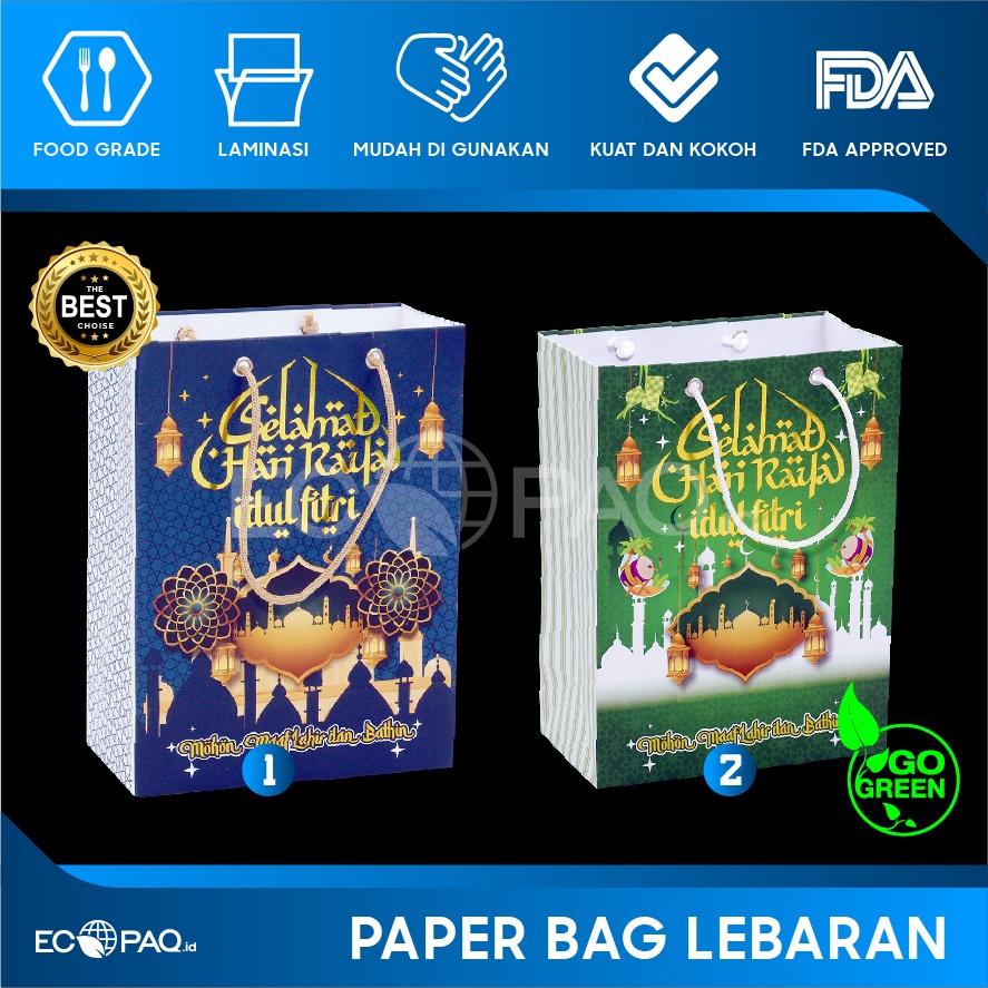 

Paper Bag Idul FItri - Tas Kertas Lebaran - 15x8x20 (5 pcs)