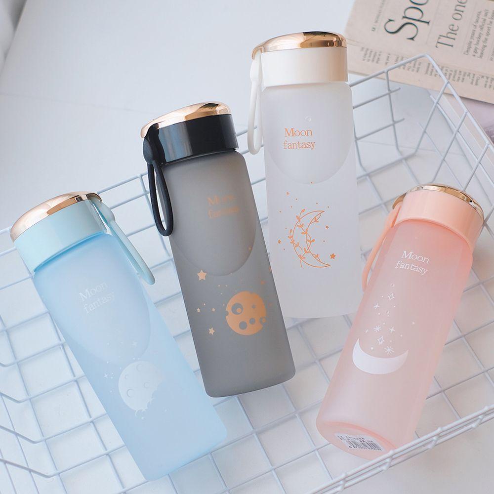 Solighter 400ml Water Bottle Simple Moon Fantasy Botol Minum Anti Bocor