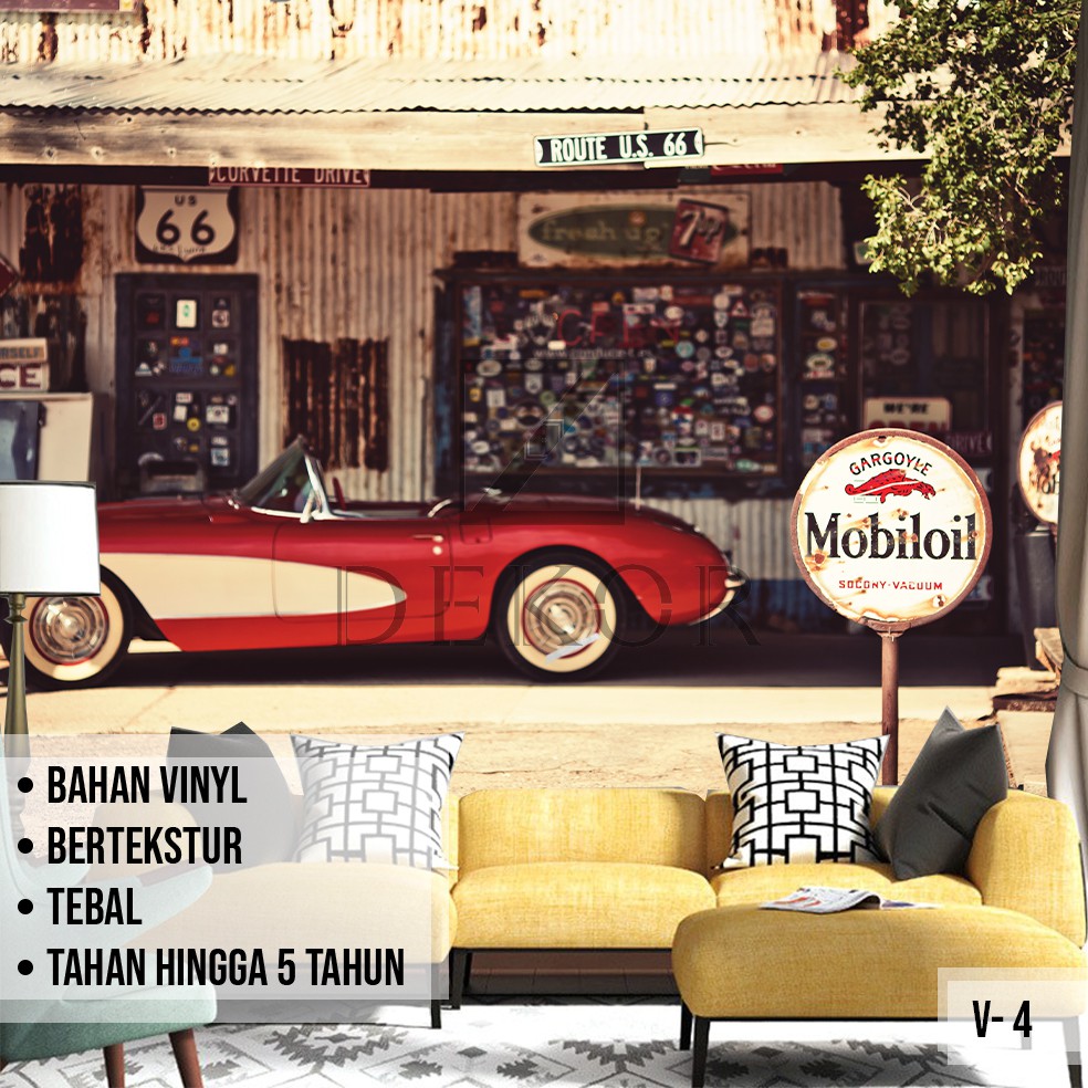 Wallpaper Custom 3D Vintage (V-4)