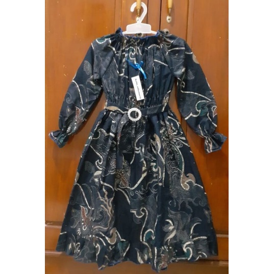 gamis batik anak perempuan baju batik anak (batik full) untuk anak usia 3-4 tahun
