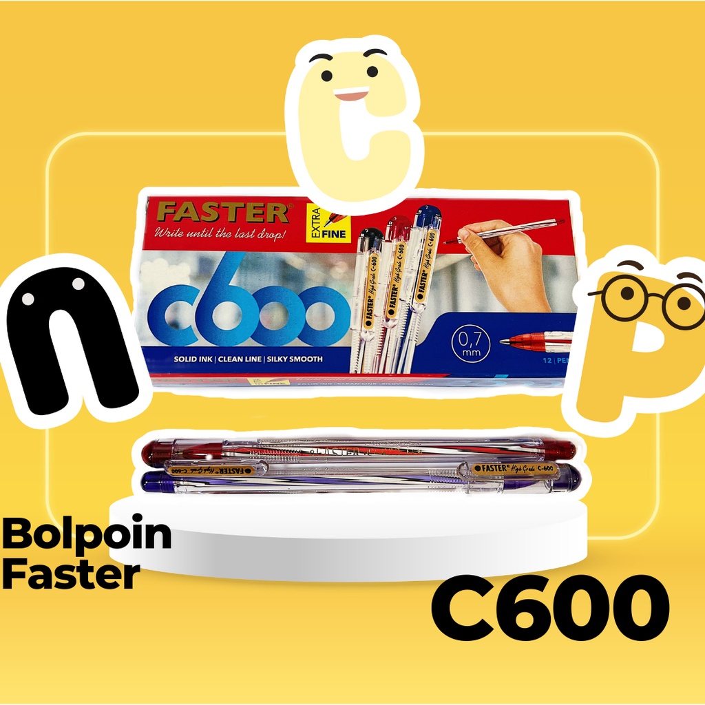 

Pulpen Pen Bolpen Faster C600
