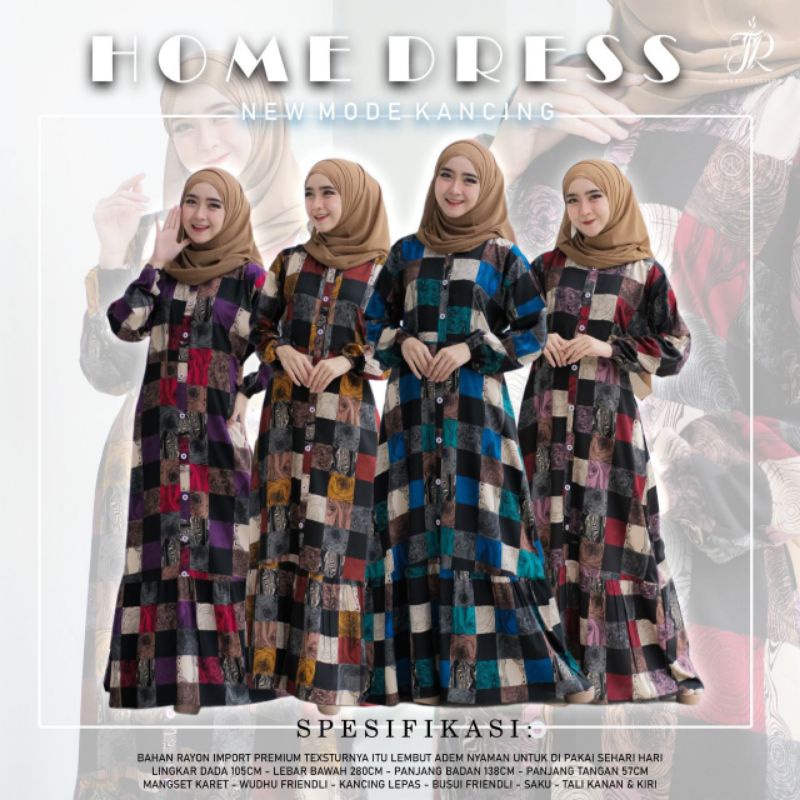 HOME DRESS NEW MODE KANCING BY JR ONE ORI100%AB COLLECTION GROSIR