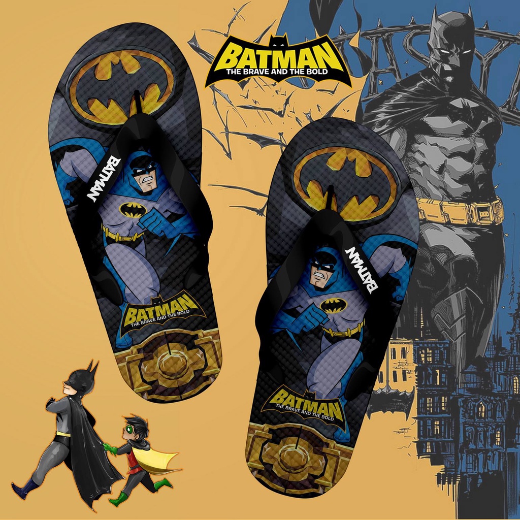 SANDAL JEPIT ANAK BATMAN | SANDAL SUPERHERO SENDAL JEPIT ANAK COWO