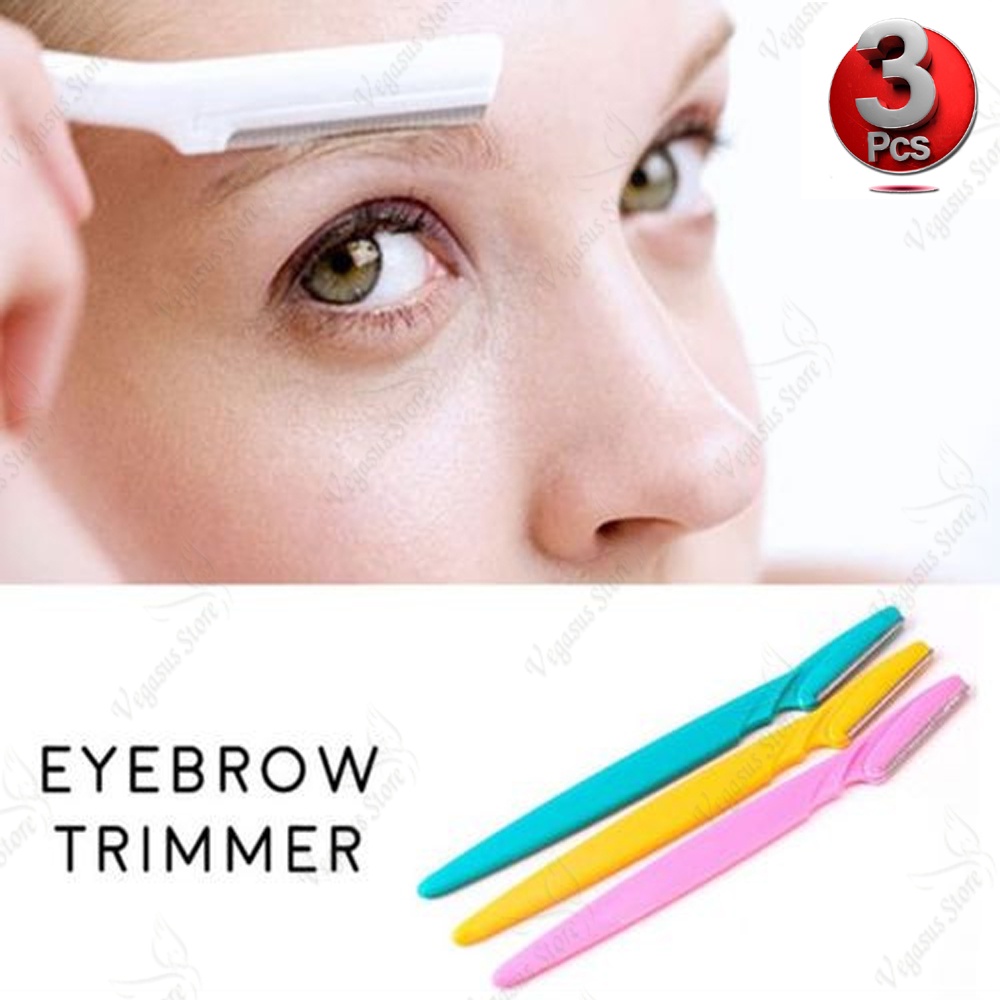 ( Promo 3Pcs LEBIH MURAH ) Pisau Cukur Alis - Perlengkapan Cukur Wanita Pilihan harga 1 Atau 3Pcs- Eyebrow Razor-Vegasus Store-COD