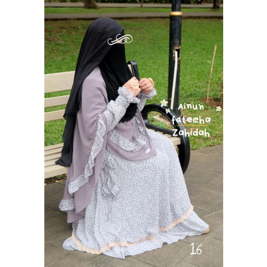 Gamis set cadar tali Ainun fateeha original by Zahidah