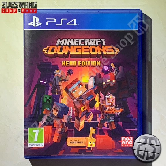 MINECRAFT DUNGEONS HERO EDITION kaset game bd ps4 ps playstation 4 2nd bekas