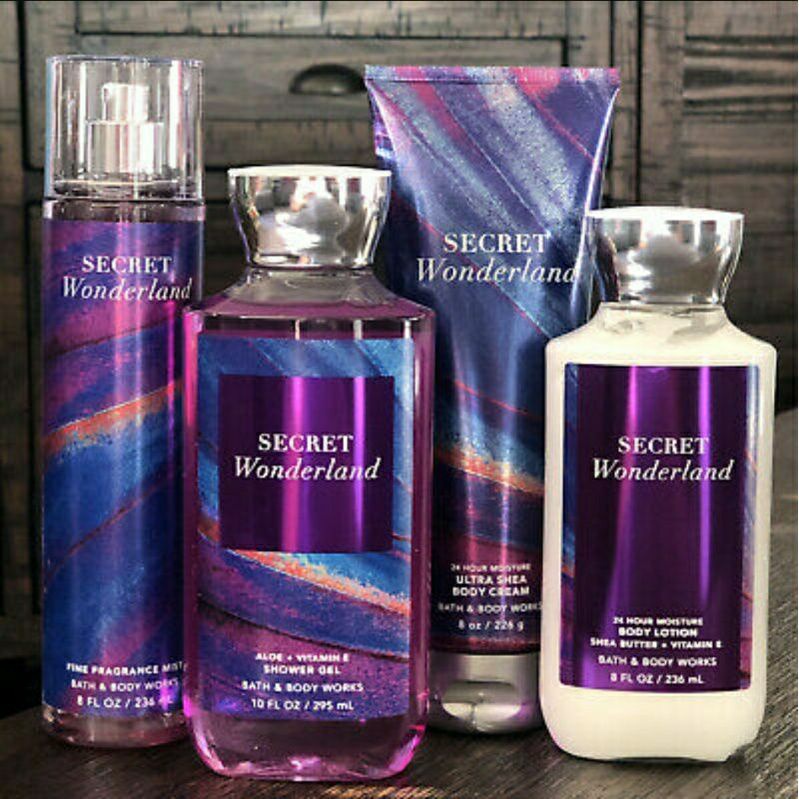 BATH AND BODY WORKS BBW SECRET WONDERLAND SERIES MIST LOTION SHOWER GEL BODY CREAM HAND CREAM SHOWER GEL BODY CREAM LOTION MIST WASH WALLFLOWER ROOMSPRAY SCENTPORTABLE GENTLE GEL DEEP CLEANSING GENTLE FOAMING CREAMY LUXE