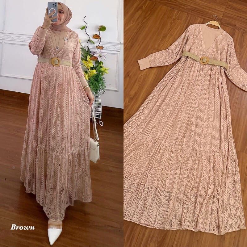 DRESS MUSLIM, baju wanita, dress, gamis, Baju gamis, fashion wanita, Malika Dress