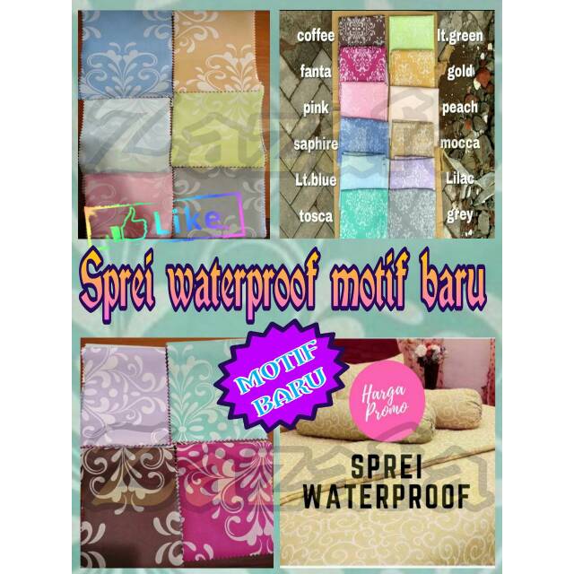 Sprei waterproof/anti air/anti ompol/anti air motif ulir baru